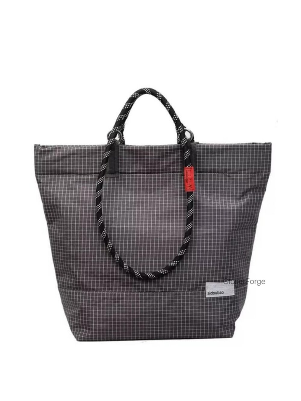 Large Capacity Nylon Tote Bag for Women Water Resistant Commute Shoulder Bag